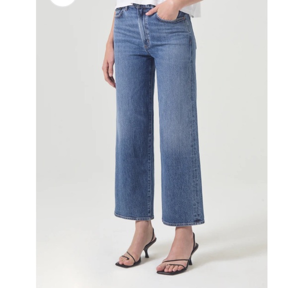 Agolde Harper cropped jeans in moor - Picture 2 of 5